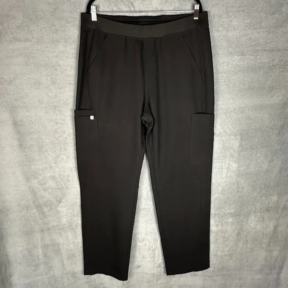 Figs Scrub Pants Mens Extra Large Black Axim Cargo Medical Nursing